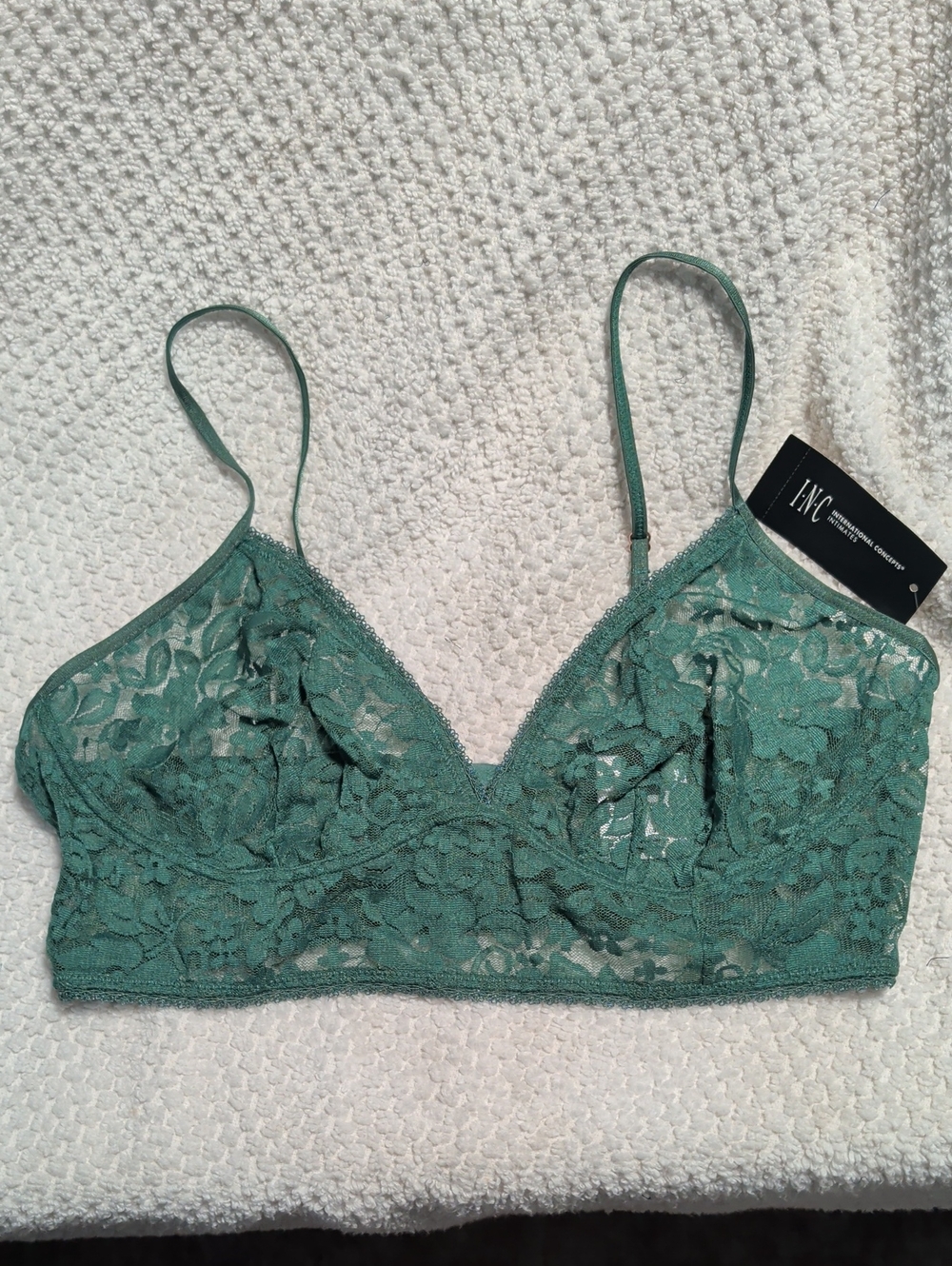 INC Green Lace Bralette